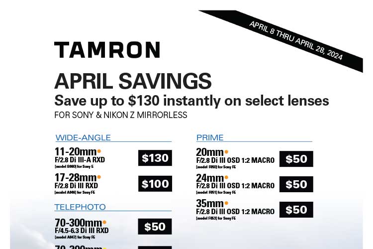 Tamron Special Offers